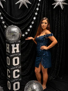 Homecoming Sparkle Dress Blue